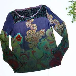 Haut Tunique Custo Barcelona Multicolore - Taille L - Occasion Très Bon état